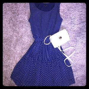Royal blue Gap polka dot dress